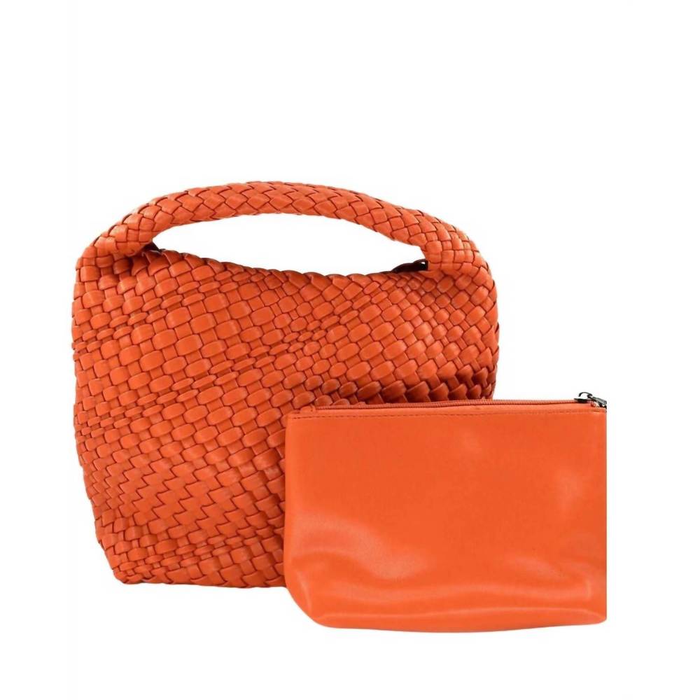 NEW BC HANDBAGS women's lacey mini hobo bag in orange